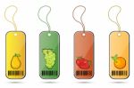 Fruit Tags With Barcode Stock Photo