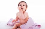 Cute Baby Laughing Stock Photo