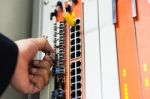 Fix Network Switch In Data Center Room Stock Photo