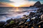 Sunset At Point Mugu Stock Photo