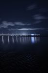 Shorncliffe Pier In The Evening Stock Photo