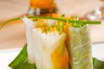 Vietnamese Style Summer Rolls Stock Photo