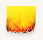 Post It Burned Stock Photo