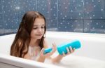 Little Smiling Girl Taking A Bath Stock Photo