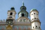 Town Hall Clock Tower In Poznan Stock Photo