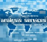 Analysis Services Means Data Analytics And Advice Stock Photo