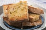 Toasted Bread With Olive Oil Stock Photo