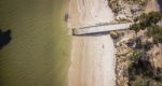 Dennes Point Beach From Above, Located On Bruny Island In Tasmania Stock Photo