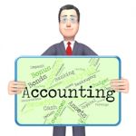 Accounting Words Indicates Balancing The Books And Accountant Stock Photo