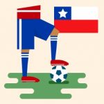 Chile National Soccer Kits Stock Photo