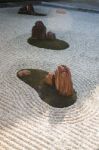 Zen Gardens Typically Contain Gravel And Bare Stones Stock Photo