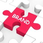 Brand Jigsaw Shows Branding Trademark Or Product Label Stock Photo