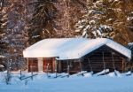 Timber Cabin Stock Photo