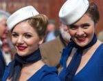 Smiling Women At The Goodwood Revival Stock Photo