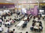 Blur Image Canteen Dining Hall Room Stock Photo