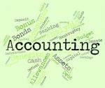 Accounting Words Indicates Balancing The Books And Accountant Stock Photo