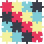 Puzzle Colorful Background Stock Photo