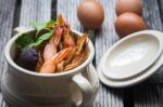 Baked Shrimp Vermicelli Stock Photo