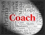 Coach Word Means Webinar Seminar And Trainer Stock Photo