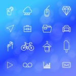 Outline Icon Set  Illustration Eps 10 Stock Photo