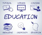 Education Online Indicates Web Site And Educated Stock Photo