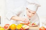 Chef Decorating Delicious Fruit Plate Stock Photo