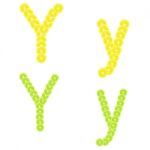 Letters Stacked Slices Of Lemon And Lime To Create Inscriptions Stock Photo