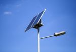 Photovoltaic Sun 
Powered Street Light Stock Photo