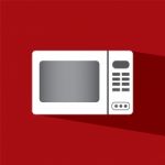 Microwave Oven Flat Icon   Illustration  Stock Photo