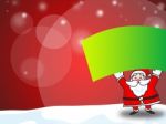 Santa Claus Showing Blank Sign Stock Photo