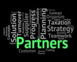 Partners Word Represents Working Together And Group Stock Photo