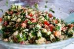 Arabian Tabouleh Dish With Couscous Stock Photo