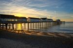 Sunrise Over Southwold Pier Stock Photo