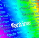 Minerals Surveyor Represents Hire Ores And Work Stock Photo