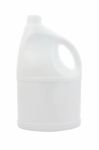 Face Of Plastic Gallon With Handle On White Background Stock Photo