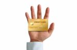 Hand Holding Credit Card Stock Photo