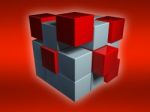 Cube Red Stock Photo