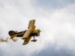 The Trig Aerobatic Team Flying Over Biggin Hill Airport Stock Photo