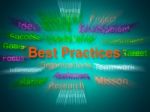 Best Practices Brainstorm Displays Optimum Business Procedures Stock Photo