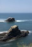 Rocks Formations On Alentejo Coastline Stock Photo