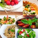 Healthy Vegetarian Vegan Food Collage Stock Photo