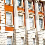 Old Construction In England Europe London Wall Antique And Light Stock Photo