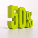 Percentage Sign, 50 Percent Stock Photo