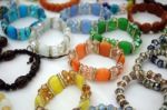 Bracelets Made Of Gemstones Stock Photo