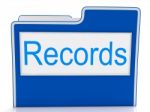 Records Data Means Information Paperwork And Folder Stock Photo