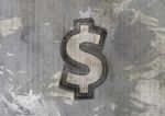 Dollar Sign On Grunge Paper Stock Photo