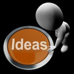 Ideas Button Means Improvement Concept Or Creativity Stock Photo