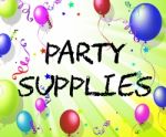 Party Supplies Represents Celebration Shopping And Products Stock Photo