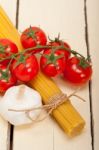 Italian Basic Pasta Ingredients Stock Photo