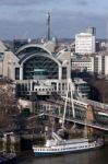 Charing Cross Staion And Hungerford Bridge Stock Photo